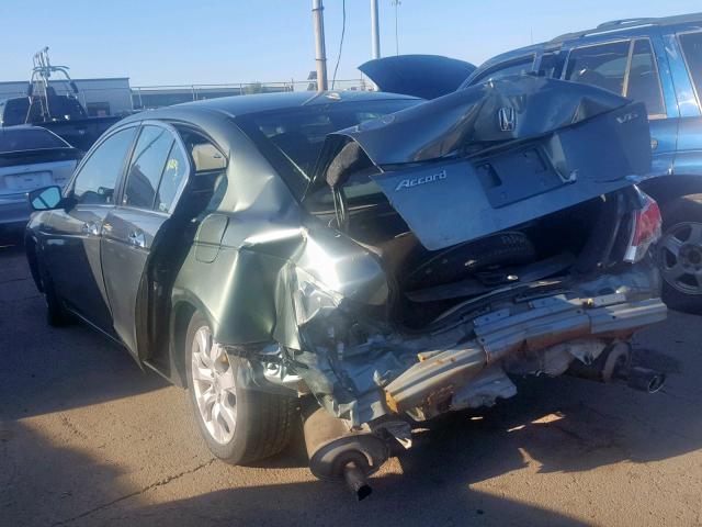 1HGCP36879A051334 - 2009 HONDA ACCORD EXL GREEN photo 3