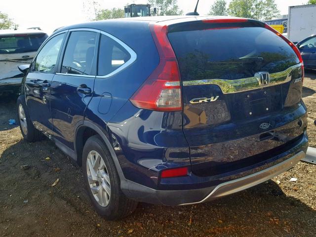 2HKRM4H70FH633064 - 2015 HONDA CR-V EXL BLUE photo 3