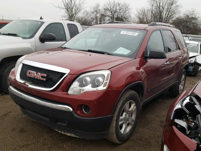 1GKLRKED9AJ168214 - 2010 GMC ACADIA SL RED photo 2