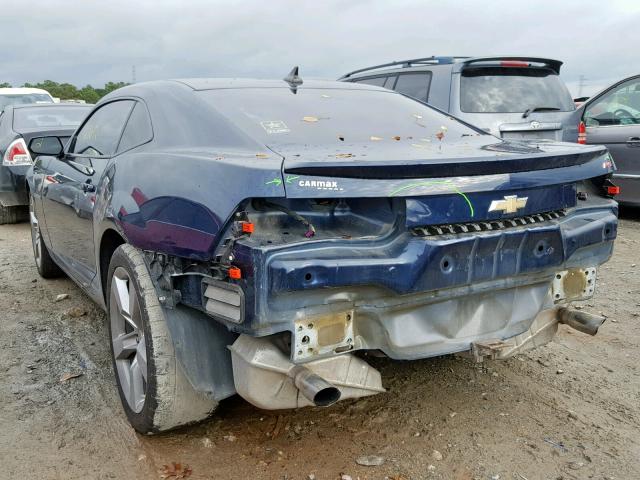 2G1FB1ED2B9147640 - 2011 CHEVROLET CAMARO LT BLUE photo 3