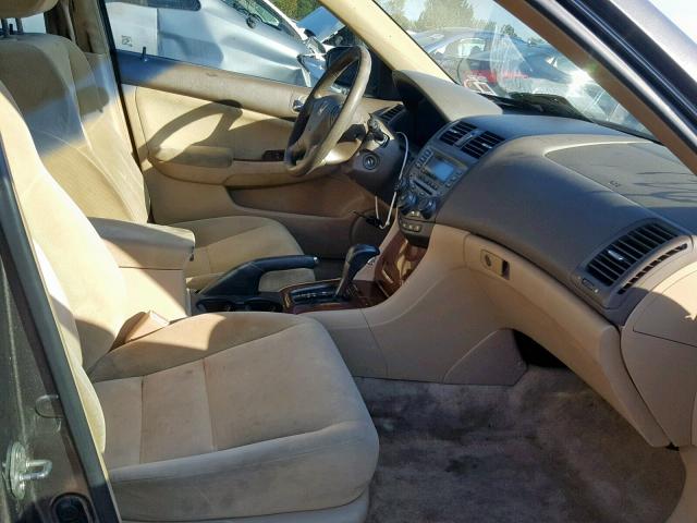 1HGCM56767A220865 - 2007 HONDA ACCORD EX GRAY photo 5