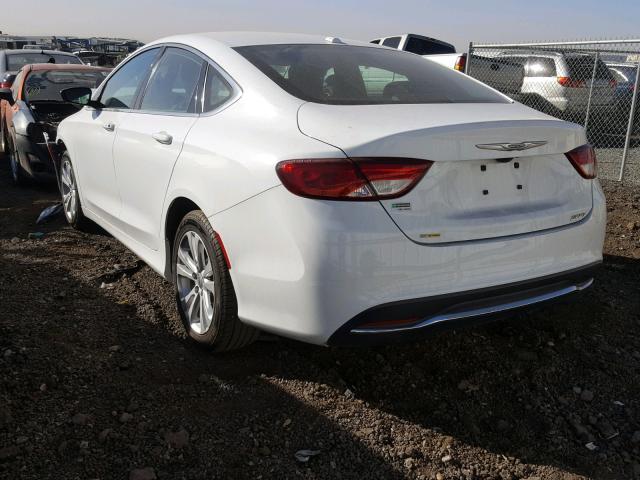 1C3CCCAB9GN110603 - 2016 CHRYSLER 200 LIMITE WHITE photo 3