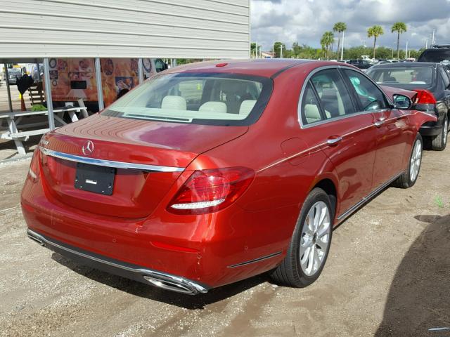 WDDZF4JB8JA428056 - 2018 MERCEDES-BENZ E 300 RED photo 4