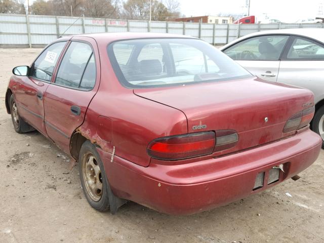 1Y1SK536XPZ027272 - 1993 GEO PRIZM BASE წითელი ფოტო 3