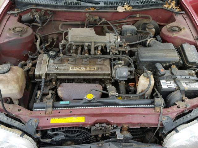 1Y1SK536XPZ027272 - 1993 GEO PRIZM BASE წითელი ფოტო 7