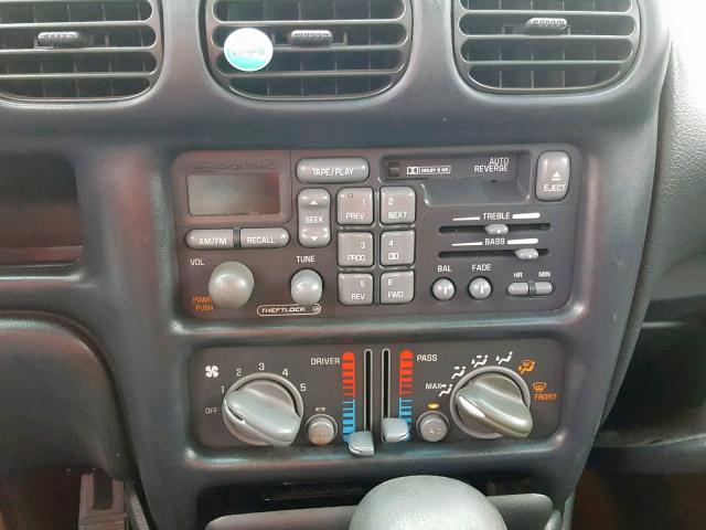 1G2WK52J11F163539 - 2001 PONTIAC GRAND PRIX BLACK photo 9