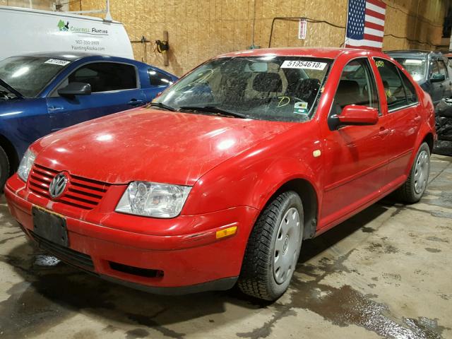 3VWRA29M3YM044277 - 2000 VOLKSWAGEN JETTA GL RED photo 2