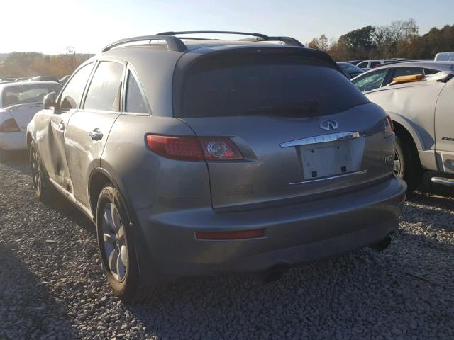 JNRAS08U74X105976 - 2004 INFINITI FX35 GRAY photo 3