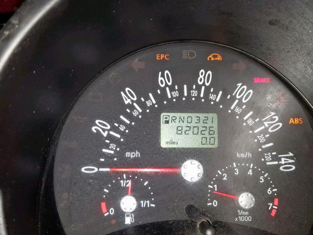 3VWCB21C61M468306 - 2001 VOLKSWAGEN NEW BEETLE 红色 照片 8