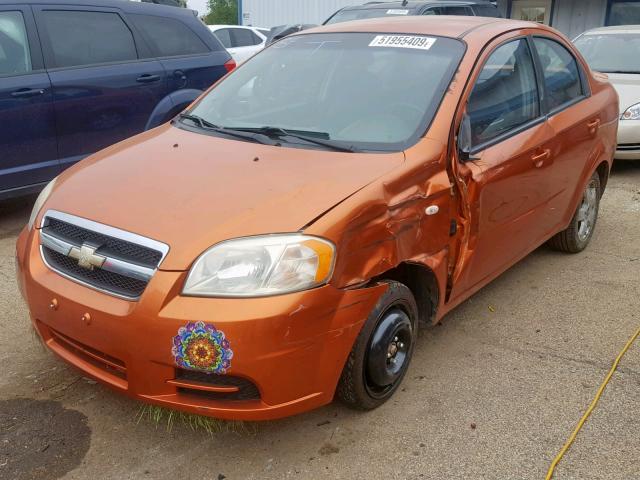 KL1TG56677B146743 - 2007 CHEVROLET AVEO LT ORANGE photo 2