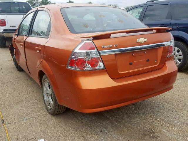 KL1TG56677B146743 - 2007 CHEVROLET AVEO LT ORANGE photo 3