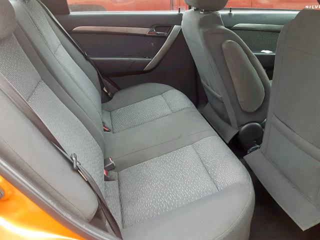 KL1TG56677B146743 - 2007 CHEVROLET AVEO LT ORANGE photo 6