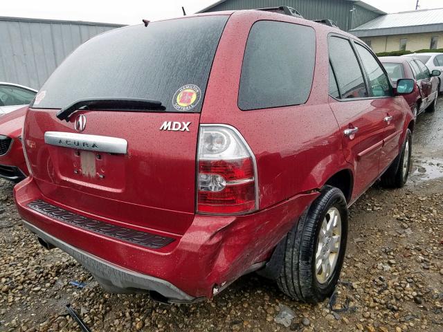 2HNYD18986H525239 - 2006 ACURA MDX TOURIN BURGUNDY photo 4