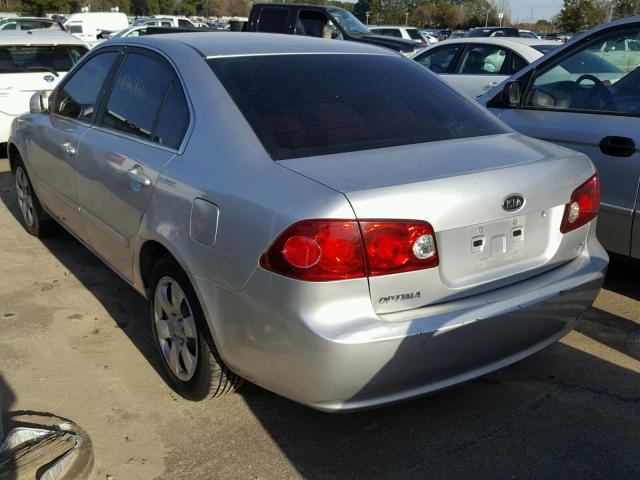 KNAGE123375122990 - 2007 KIA OPTIMA SILVER photo 3