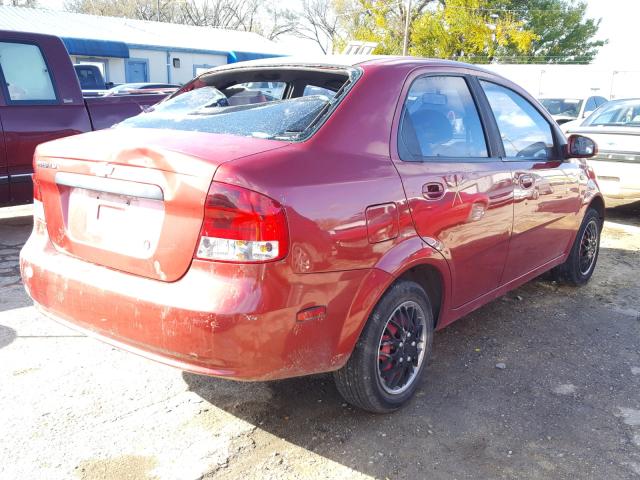 KL1TD52645B286518 - 2005 CHEVROLET AVEO BASE Qırmızı foto 4
