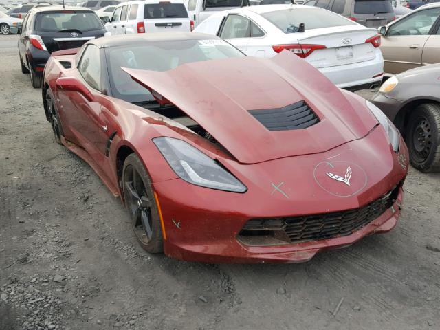 1G1YB2D74F5120520 - 2015 CHEVROLET CORVETTE S RED photo 1