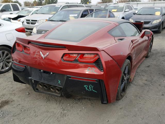 1G1YB2D74F5120520 - 2015 CHEVROLET CORVETTE S RED photo 4