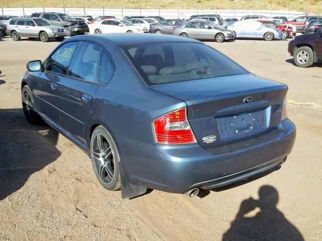 4S3BL676854205563 - 2005 SUBARU LEGACY GT BLUE photo 3