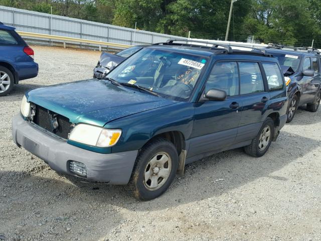 JF1SF63511H743129 - 2001 SUBARU FORESTER L GREEN photo 2