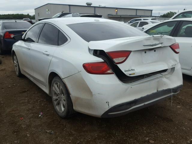 1C3CCCAB9FN639970 - 2015 CHRYSLER 200 LIMITE WHITE photo 3