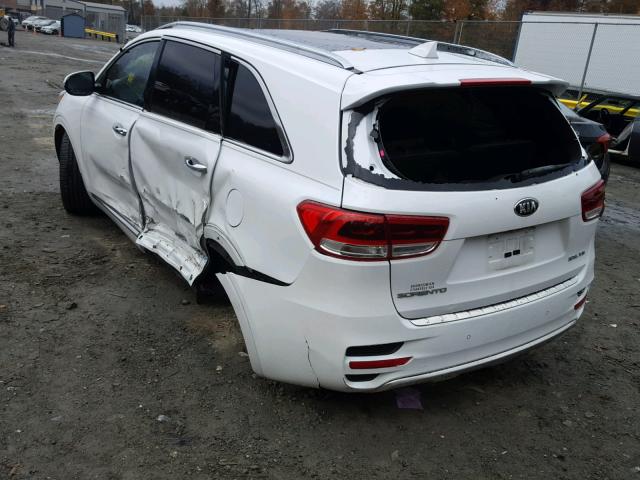 5XYPK4A51GG075451 - 2016 KIA SORENTO SX WHITE photo 3