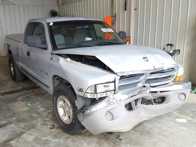 1B7GL22X9YS572664 - 2000 DODGE DAKOTA SILVER photo 1