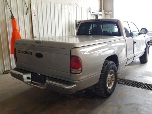 1B7GL22X9YS572664 - 2000 DODGE DAKOTA SILVER photo 4