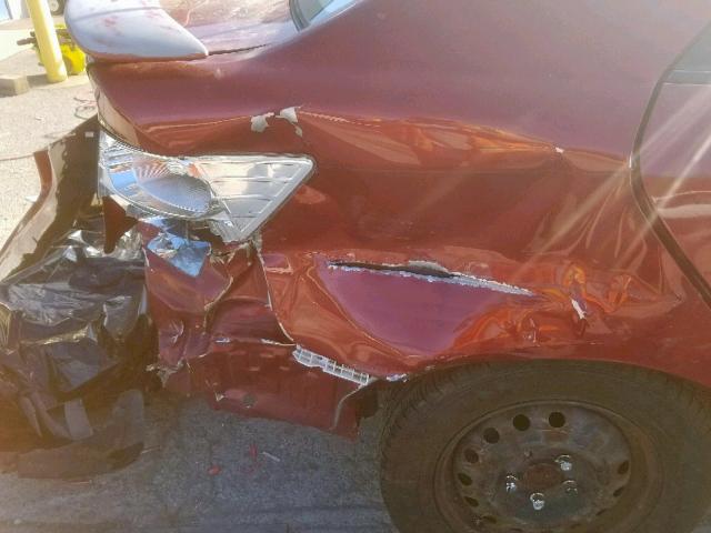 KNAFU4A25A5145042 - 2010 KIA FORTE EX RED photo 9