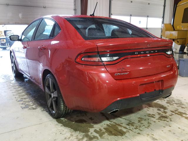 1C3CDFEB8FD346222 - 2015 DODGE DART GT RED photo 3