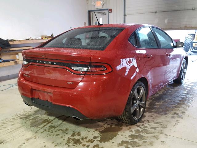 1C3CDFEB8FD346222 - 2015 DODGE DART GT RED photo 4