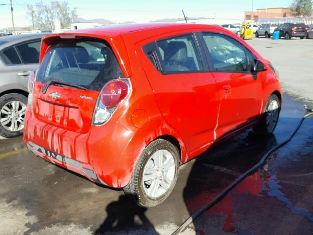 KL8CD6S94EC486052 - 2014 CHEVROLET SPARK 1LT RED photo 4