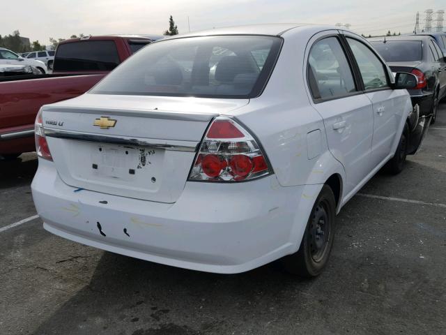 KL1TD5DE6BB245842 - 2011 CHEVROLET AVEO LS WHITE photo 4
