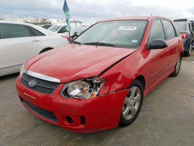 KNAFE161375007391 - 2007 KIA SPECTRA5 S RED photo 2