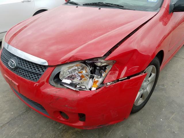 KNAFE161375007391 - 2007 KIA SPECTRA5 S RED photo 9