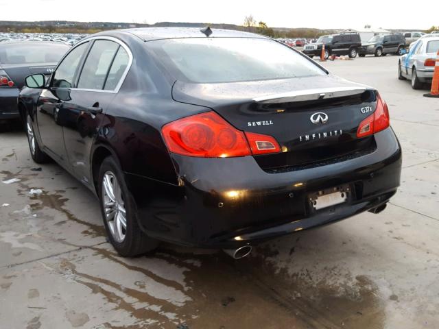 JN1CV6AR2DM357440 - 2013 INFINITI G37 BLACK photo 3