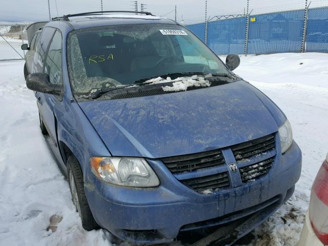 1D4GP45R87B225888 - 2007 DODGE CARAVAN SX BLUE photo 1