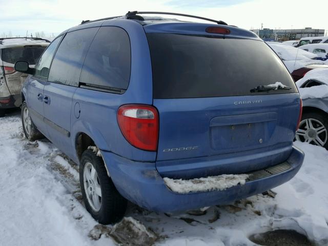 1D4GP45R87B225888 - 2007 DODGE CARAVAN SX BLUE photo 3