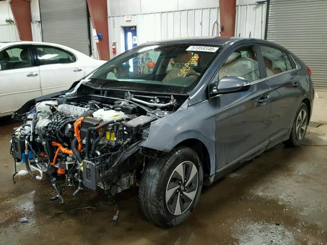 KMHC75LC7HU035386 - 2017 HYUNDAI IONIQ SEL GRAY photo 2