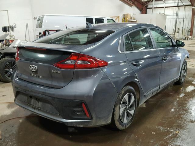 KMHC75LC7HU035386 - 2017 HYUNDAI IONIQ SEL GRAY photo 4