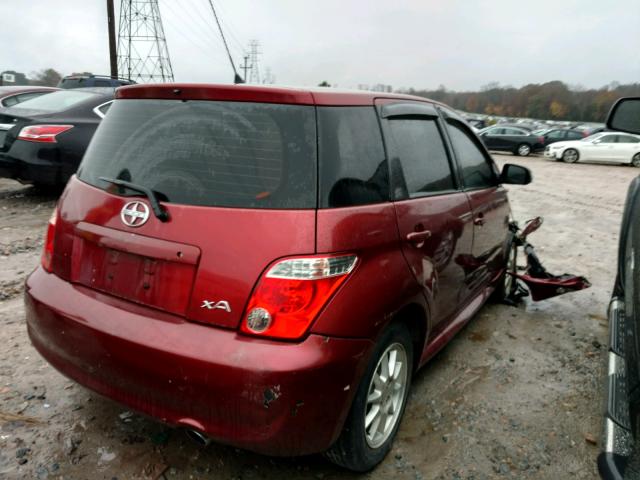 JTKKT624960151780 - 2006 TOYOTA SCION XA RED photo 4