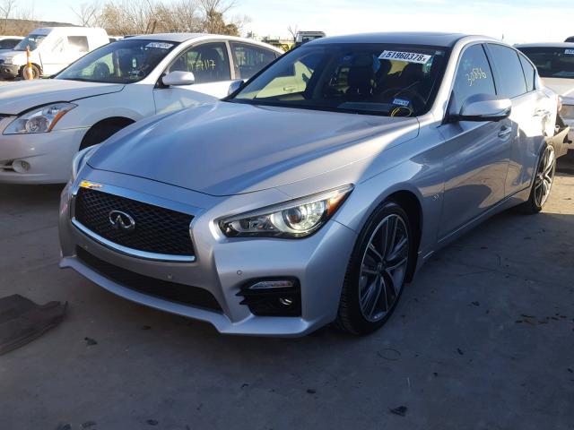 JN1BV7AP4FM352422 - 2015 INFINITI Q50 BASE SILVER photo 2