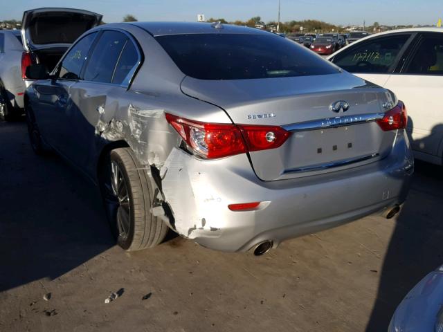 JN1BV7AP4FM352422 - 2015 INFINITI Q50 BASE SILVER photo 3