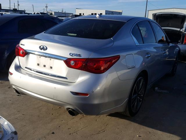 JN1BV7AP4FM352422 - 2015 INFINITI Q50 BASE SILVER photo 4