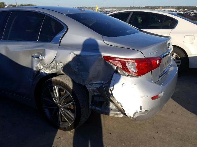 JN1BV7AP4FM352422 - 2015 INFINITI Q50 BASE SILVER photo 9