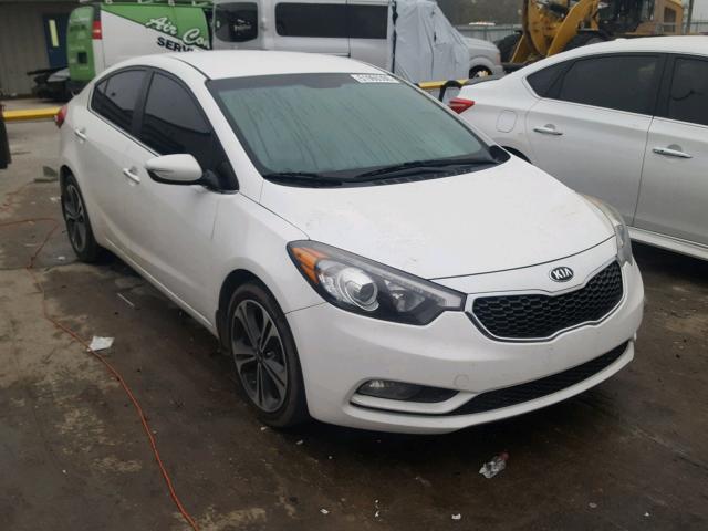 KNAFX4A84E5078161 - 2014 KIA FORTE EX WHITE photo 1