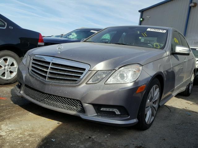 WDDHF2EB4BA440345 - 2011 MERCEDES-BENZ E 350 BLUE GRAY photo 2