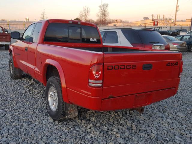 1B7GG22Y0WS732103 - 1998 DODGE DAKOTA RED photo 3