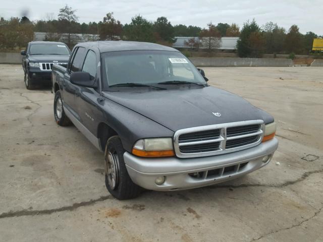 1B7HL48N72S562051 - 2002 DODGE DAKOTA QUA GRAY photo 1