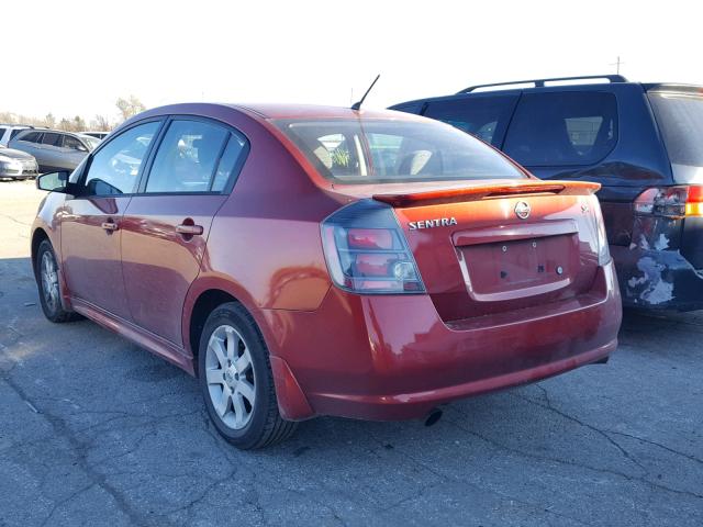 3N1AB6AP9AL715914 - 2010 NISSAN SENTRA 2.0 BURGUNDY photo 3