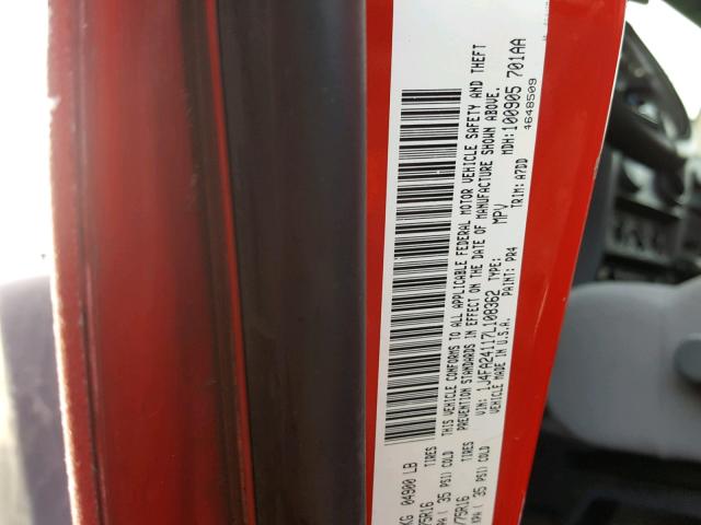 1J4FA24117L108362 - 2007 JEEP WRANGLER X RED photo 10